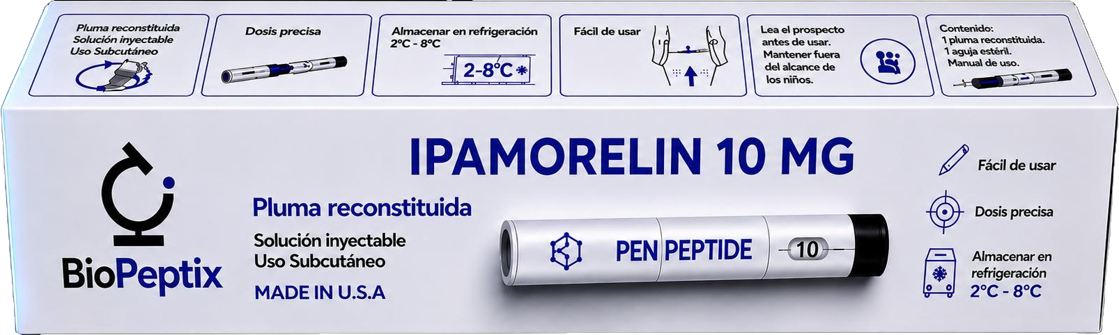 Ipamorelin Pluma 10 mg · BioPeptix
